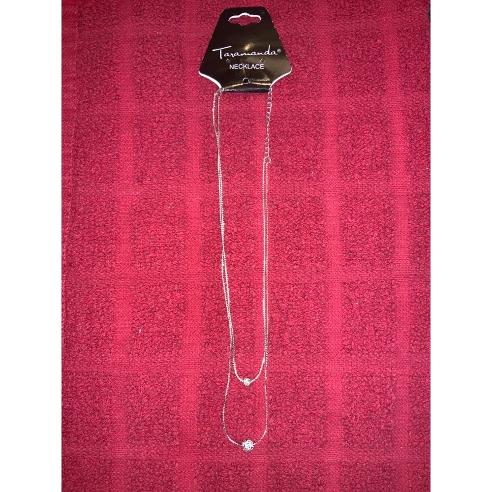 Lady Fashion Jewelry Long Silver Plated Cubic Zircon Necklace Party Prom 16 inch
